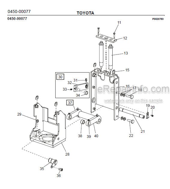 Photo 1 - Toyota 7SM12F Spare Parts Catalogue Powered Pallet Stacker 243240 SN963650-