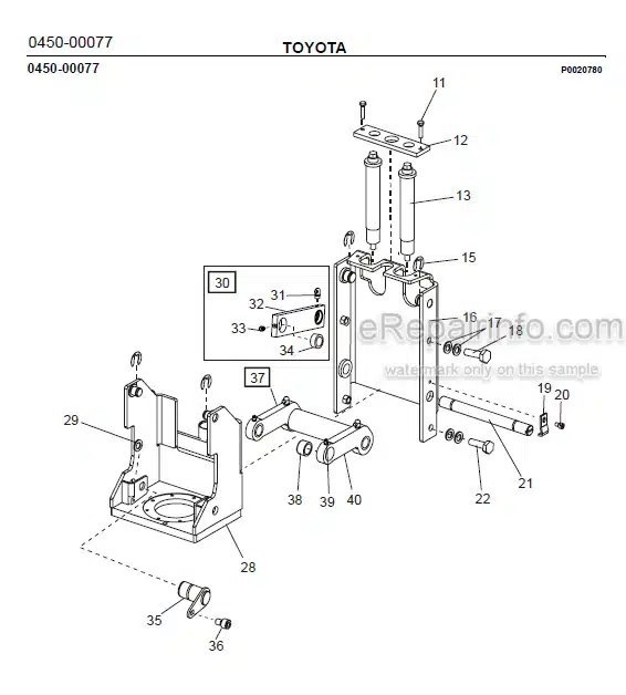 Photo 1 - Toyota 7SM12F Spare Parts Catalogue Powered Pallet Stacker 243240 SN963650-