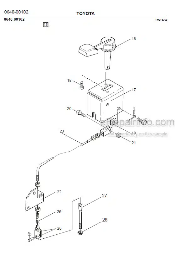 Photo 1 - Toyota 7SM12F Spare Parts Catalogue Powered Pallet Stacker 244846 SN970566-