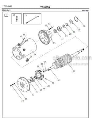 Photo 5 - Toyota 7SM12F Spare Parts Catalogue Powered Pallet Stacker 202995 SN440950-