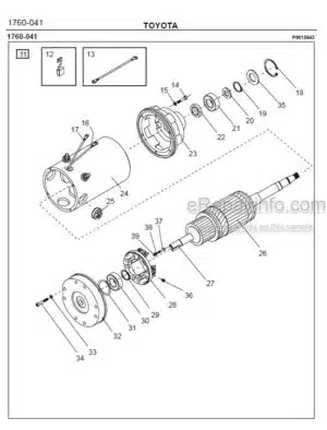 Photo 6 - Toyota 7SM10 7SM12 Spare Parts Catalogue Powered Pallet Stacker 244843 SN970566-