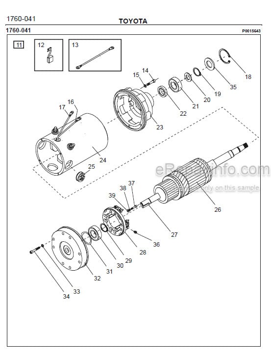 Photo 1 - Toyota 7SM12F Spare Parts Catalogue Powered Pallet Stacker 183242 SN437050-