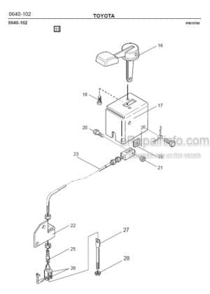 Photo 12 - Toyota 7SM12F Spare Parts Catalogue Powered Pallet Stacker 202995 SN440950-