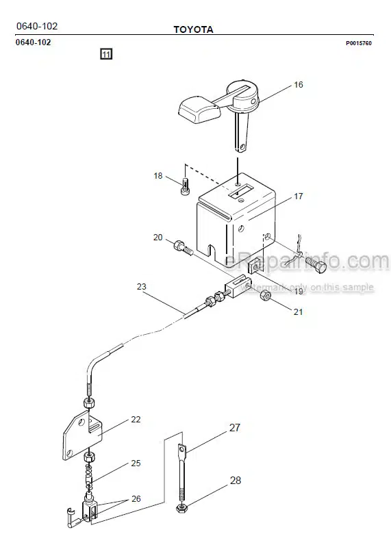 Photo 1 - Toyota 7SM12F Spare Parts Catalogue Powered Pallet Stacker 202995 SN440950-