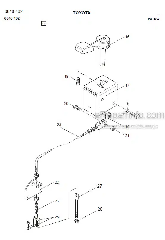 Photo 1 - Toyota 7SM12F Spare Parts Catalogue Powered Pallet Stacker 209626 SN560555-