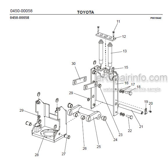 Photo 1 - Toyota 7SM12F Spare Parts Catalogue Powered Pallet Stacker 210506 SN570989-