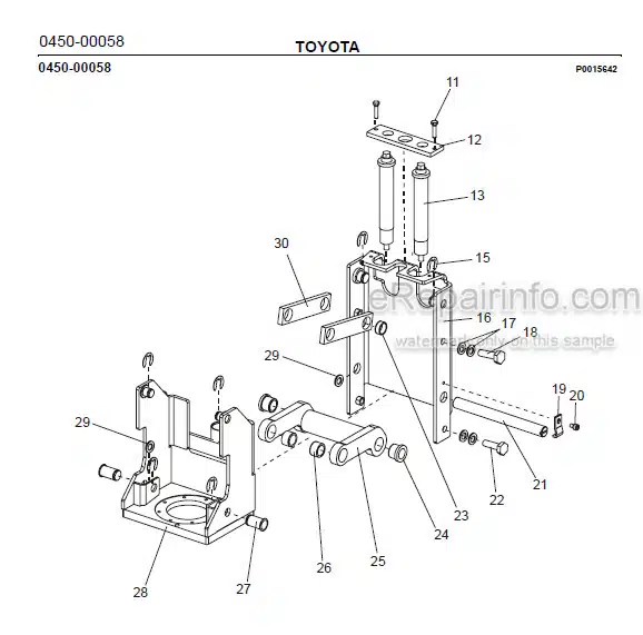 Photo 1 - Toyota 7SM12F Spare Parts Catalogue Powered Pallet Stacker 210506 SN570989-