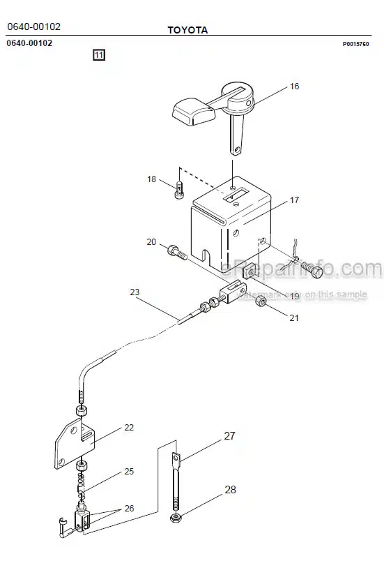 Photo 1 - Toyota 7SM12F Spare Parts Catalogue Powered Pallet Stacker 217990 SN715397-