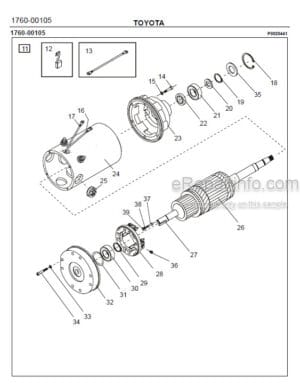 Photo 7 - Toyota 7SM12F Spare Parts Catalogue Powered Pallet Stacker 219218 SN723981-