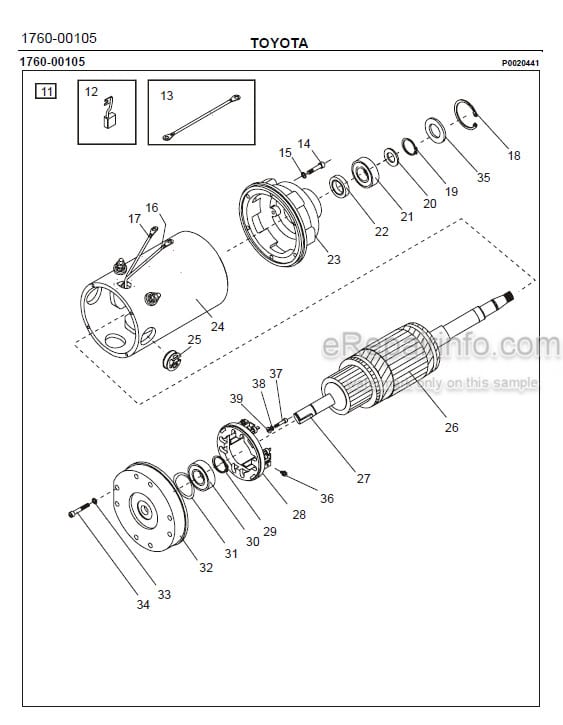 Photo 1 - Toyota 7SM12F Spare Parts Catalogue Powered Pallet Stacker 219218 SN723981-