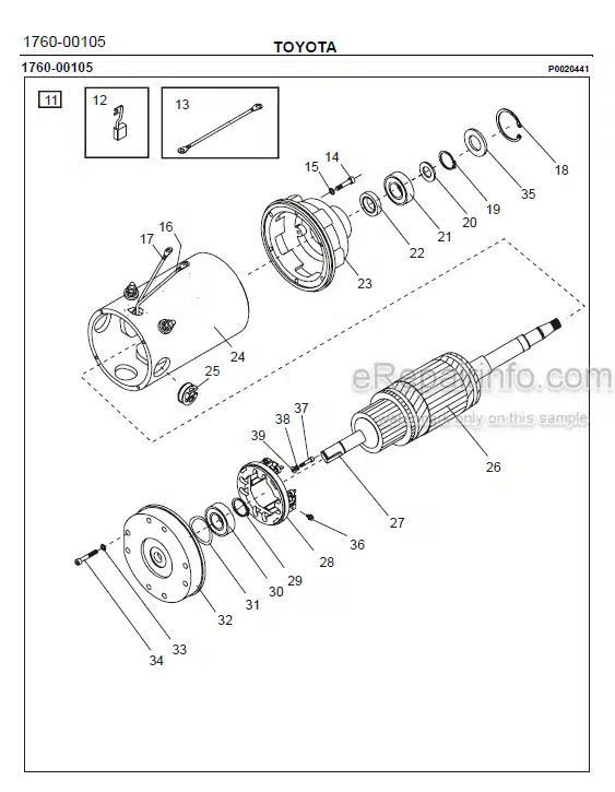 Photo 1 - Toyota 7SM12F Spare Parts Catalogue Powered Pallet Stacker 219218 SN723981-