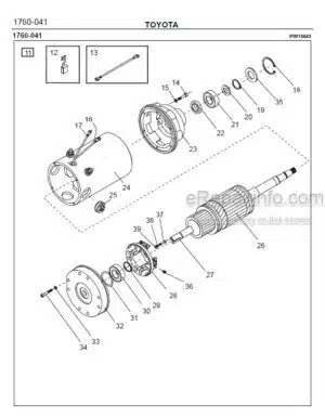 Photo 6 - Toyota 7SM12F Spare Parts Catalogue Powered Pallet Stacker 244846 SN970566-