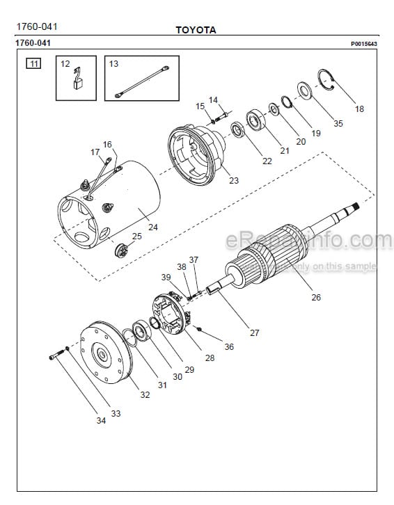 Photo 1 - Toyota 7SM12S Spare Parts Catalogue Powered Pallet Stacker 183700 SN437050-
