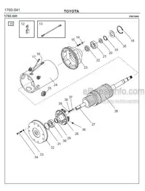Photo 10 - Toyota 7SM12S Spare Parts Catalogue Powered Pallet Stacker 207807 SN440950-