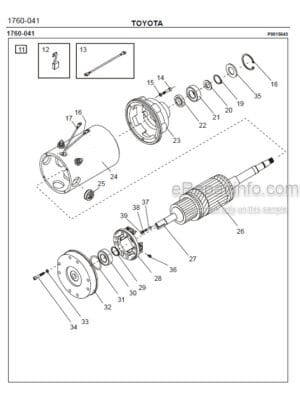 Photo 6 - Toyota 7SM12S Spare Parts Catalogue Powered Pallet Stacker 207807 SN440950-