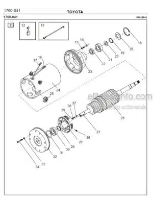 Photo 9 - Toyota 7SM12S Spare Parts Catalogue Powered Pallet Stacker 209621 SN560432-