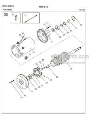 Photo 8 - Toyota 7SM12S Spare Parts Catalogue Powered Pallet Stacker 210502 SN570989-
