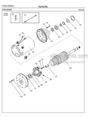 Photo 8 - Toyota 7SM12S Spare Parts Catalogue Powered Pallet Stacker 210502 SN570989-