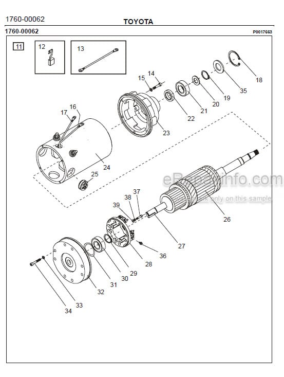 Photo 1 - Toyota 7SM12S Spare Parts Catalogue Powered Pallet Stacker 210502 SN570989-