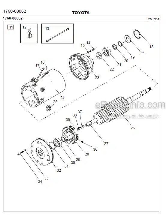 Photo 1 - Toyota 7SM12S Spare Parts Catalogue Powered Pallet Stacker 210502 SN570989-