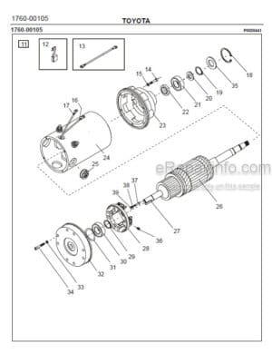 Photo 7 - Toyota 7SM12S Spare Parts Catalogue Powered Pallet Stacker 216438 SN704423-