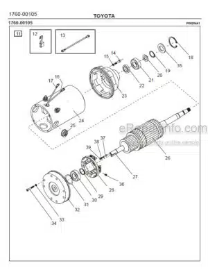 Photo 7 - Toyota 7SM12S Spare Parts Catalogue Powered Pallet Stacker 216438 SN704423-