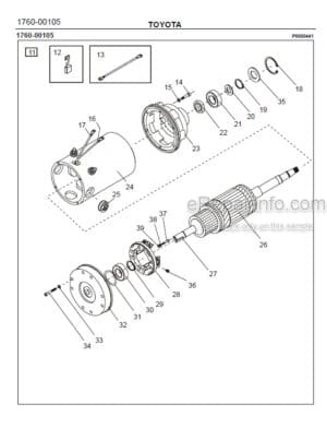 Photo 5 - Toyota 7SM12S Spare Parts Catalogue Powered Pallet Stacker 219213 SN723981-