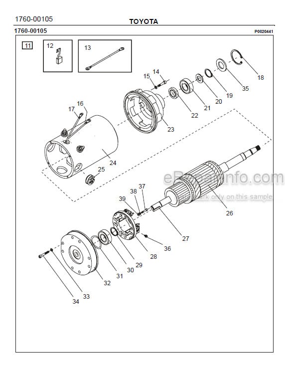 Photo 1 - Toyota 7SM12S Spare Parts Catalogue Powered Pallet Stacker 219213 SN723981-