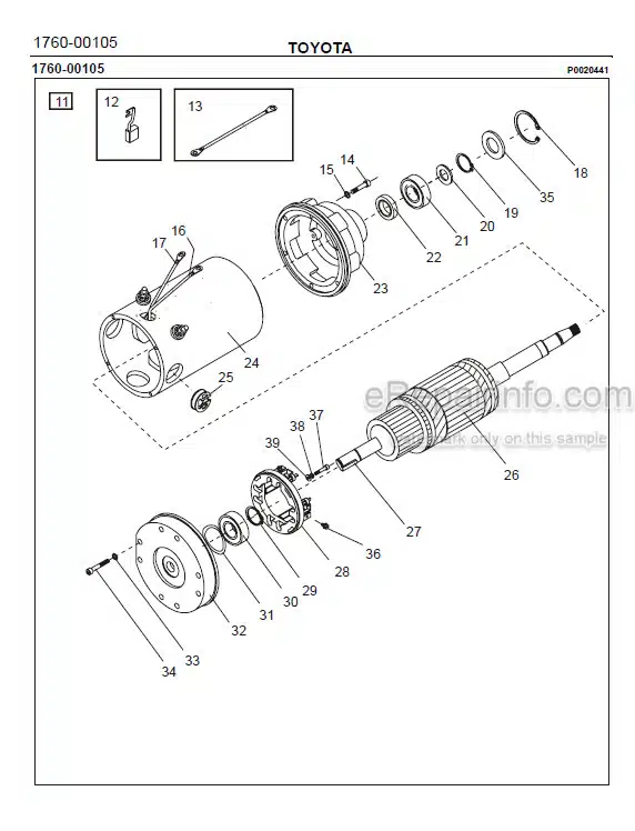 Photo 1 - Toyota 7SM12S Spare Parts Catalogue Powered Pallet Stacker 219213 SN723981-