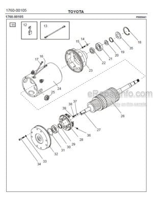 Photo 2 - Toyota 7SM12S Spare Parts Catalogue Powered Pallet Stacker 239397 SN956528-