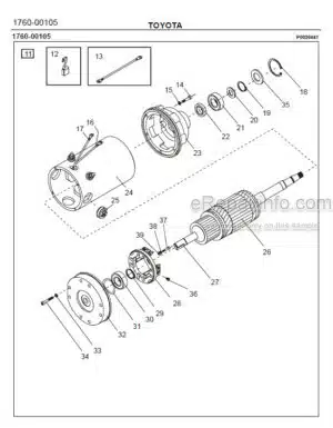 Photo 5 - Toyota 7SM12S Spare Parts Catalogue Powered Pallet Stacker 243255 SN963650-
