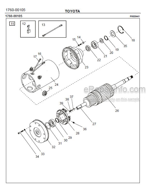 Photo 1 - Toyota 7SM12S Spare Parts Catalogue Powered Pallet Stacker 239397 SN956528-