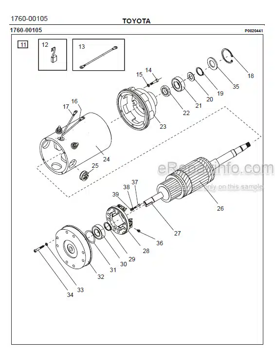 Photo 1 - Toyota 7SM12S Spare Parts Catalogue Powered Pallet Stacker 239397 SN956528-