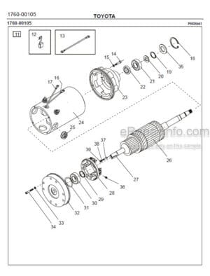 Photo 1 - Toyota 7SM12S Spare Parts Catalogue Powered Pallet Stacker 243255 SN963650-