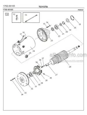 Photo 5 - Toyota 7SM12S Spare Parts Catalogue Powered Pallet Stacker 244852 SN970566-