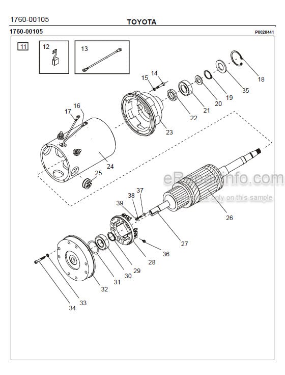 Photo 1 - Toyota 7SM12S Spare Parts Catalogue Powered Pallet Stacker 243255 SN963650-