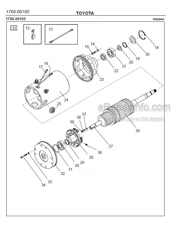 Photo 1 - Toyota 7SM12S Spare Parts Catalogue Powered Pallet Stacker 243255 SN963650-
