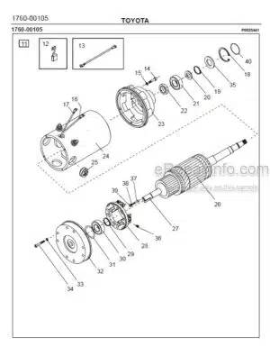 Photo 1 - Toyota 7SM12S Spare Parts Catalogue Powered Pallet Stacker 244852 SN970566-