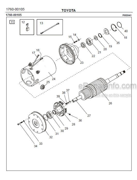 Photo 1 - Toyota 7SM12S Spare Parts Catalogue Powered Pallet Stacker 244852 SN970566-