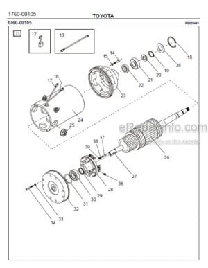Photo 7 - Toyota 7SM16D Spare Parts Catalogue Powered Pallet Stacker 219408 SN723981-