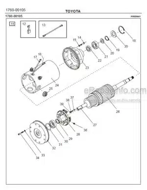 Photo 1 - Toyota 7SM16D Spare Parts Catalogue Powered Pallet Stacker 219408 SN723981-