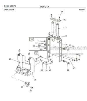 Photo 6 - Toyota 7SM16D Spare Parts Catalogue Powered Pallet Stacker 224747 SN910327-