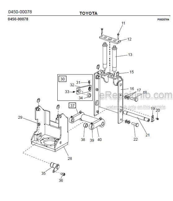 Photo 1 - Toyota 7SM16D Spare Parts Catalogue Powered Pallet Stacker 224747 SN910327-