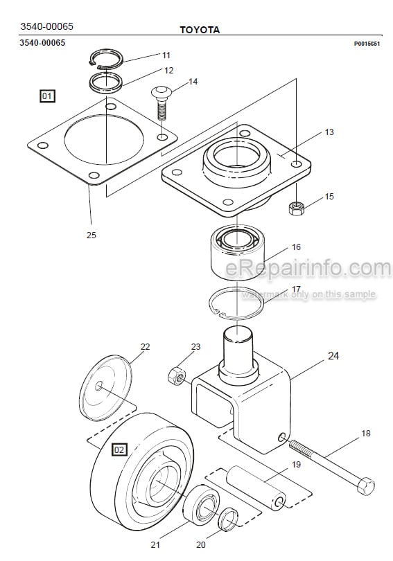 Photo 1 - Toyota 7SM16D Spare Parts Catalogue Powered Pallet Stacker 226993 SN922602-
