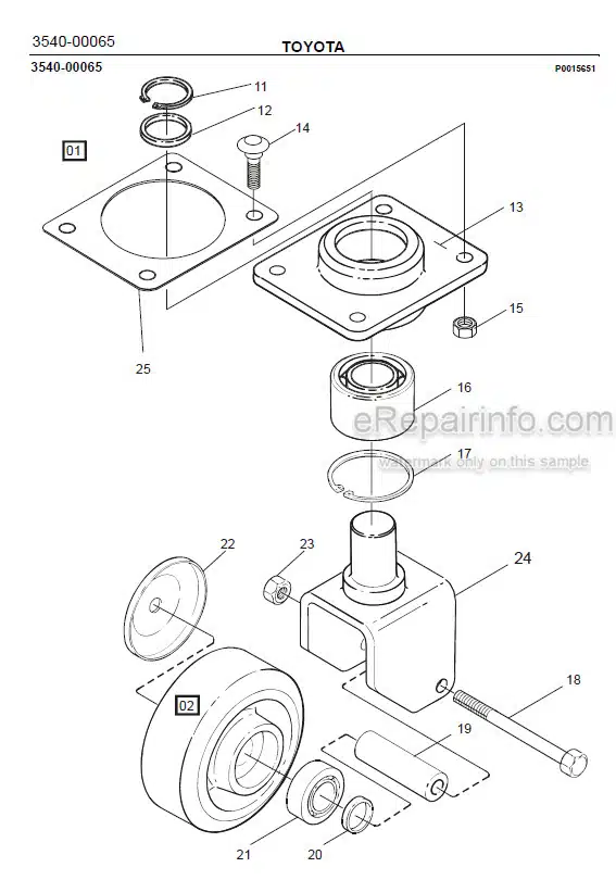 Photo 1 - Toyota 7SM16D Spare Parts Catalogue Powered Pallet Stacker 226993 SN922602-
