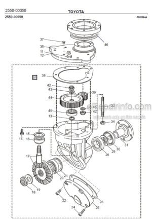 Photo 4 - Toyota 7SM16D Spare Parts Catalogue Powered Pallet Stacker 232992 SN936513-