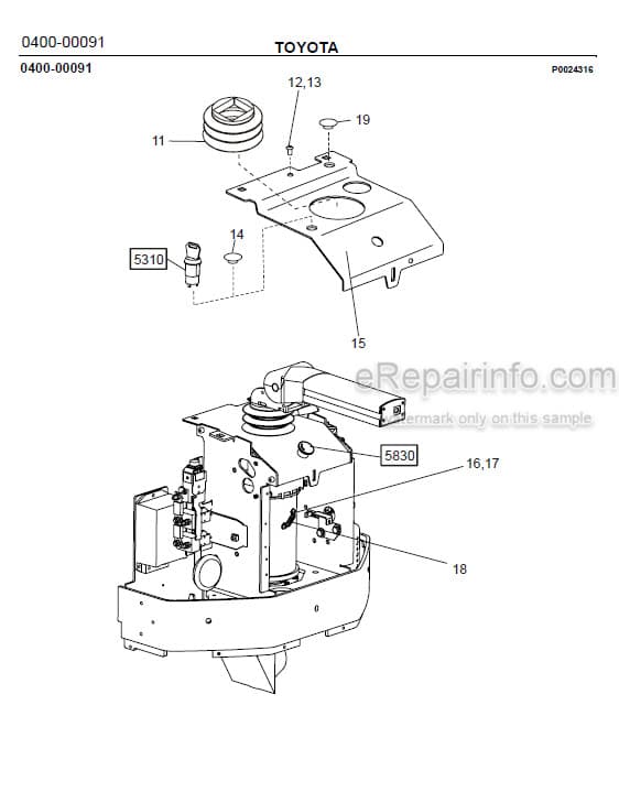 Photo 1 - Toyota 7SM16D Spare Parts Catalogue Powered Pallet Stacker 239403 SN956528-
