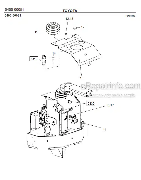 Photo 1 - Toyota 7SM16D Spare Parts Catalogue Powered Pallet Stacker 239403 SN956528-
