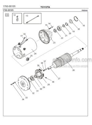 Photo 2 - Toyota 7SM16D Spare Parts Catalogue Powered Pallet Stacker 243234 SN963650-