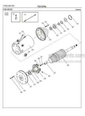 Photo 8 - Toyota 7SM16D Spare Parts Catalogue Powered Pallet Stacker 243234 SN963650-